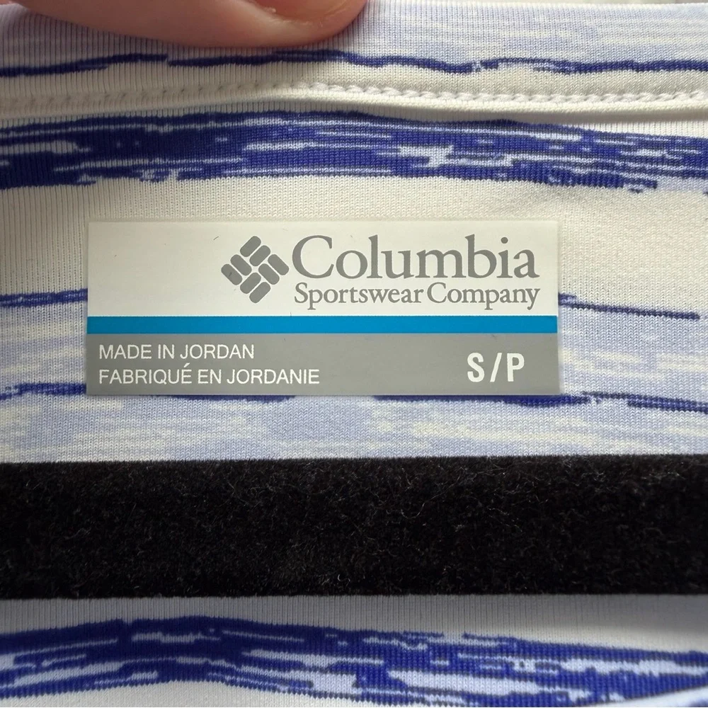 COLUMBIA SLEEVELESS ACTIVE FIT CHILL RIVER PRINTED SHEATH DRESS STRIPES SMALL - Picture 8 of 13